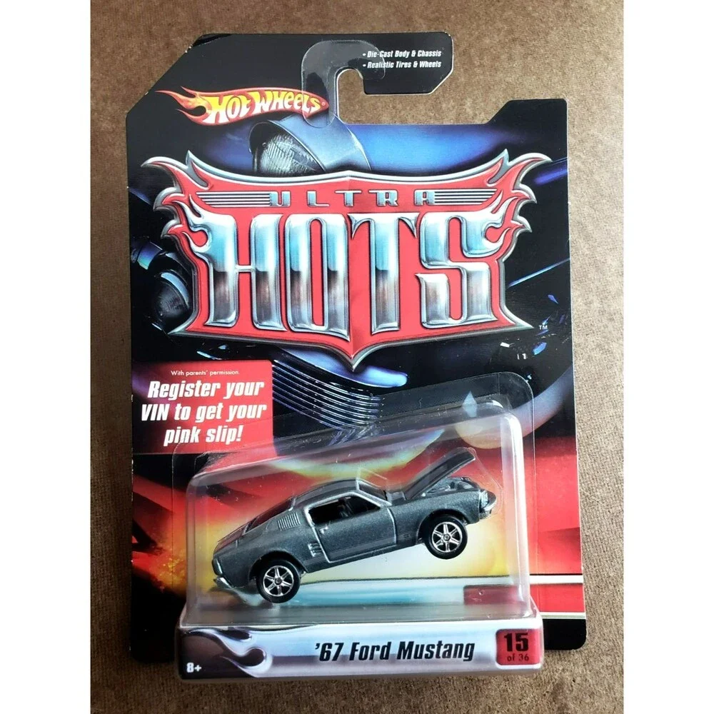 2007 Hot Wheels Ultra Hots '67 FORD MUSTANG Gray ZAMAC Base 1:64 REAL RIDERS 6SP